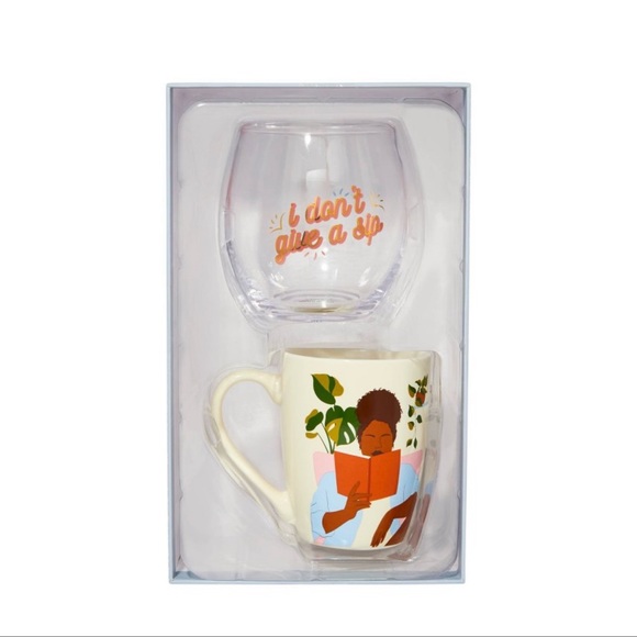 Be Rooted Mug & Wine Set “Don't Give a Sip” - Picture 1 of 4